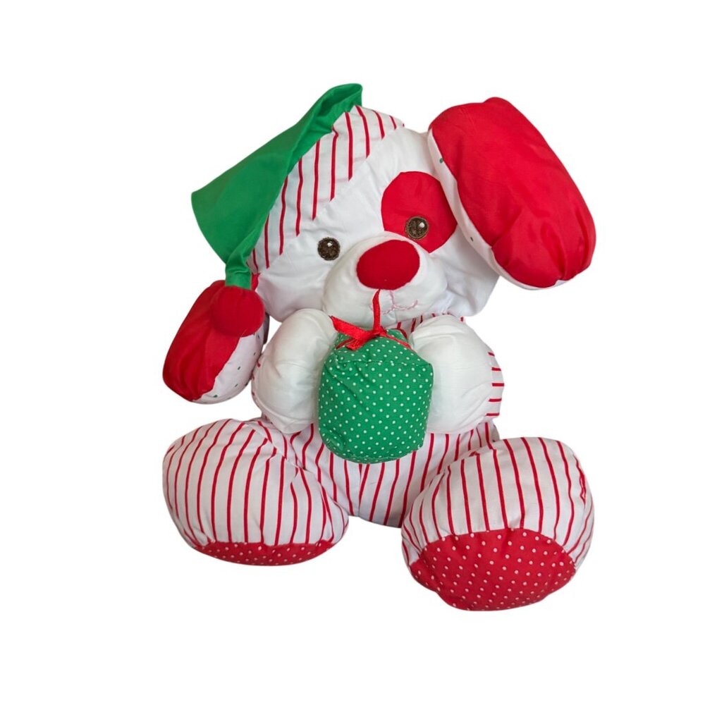 Vintage Puffalump Christmas Dog Plush Toy